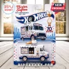 Hot Wheels Mister Softee 70th Anniversary die-cast ice cream truck in blue and white packaging with city skyline graphics.!