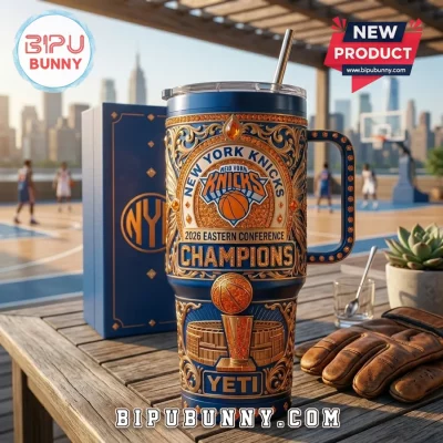 New York Knicks 2026 Eastern Conference Champions Embossed Tumbler