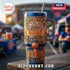 New York Knicks 2026 Eastern Conference Champions Yeti tumbler with blue finish, orange accents, and basketball trophy.!
