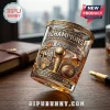 New York Knicks 2026 Eastern Conference Champions glass with embossed gold trophy, NYC skyline, and team logo text.!