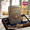 New York Knicks 2026 Eastern Conference Champions Zippo lighter in a navy velvet presentation box with gold accents.!