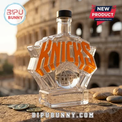 New York Knicks 2026 Eastern Conference Champions Glass Whiskey Decanter