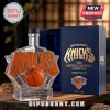 New York Knicks 2026 Eastern Conference Champions glass decanter with orange basketball design and matching navy box.!