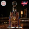 New York Knicks 2026 Eastern Conference Champions glass whiskey bottle with basketball topper and skyscraper design.!