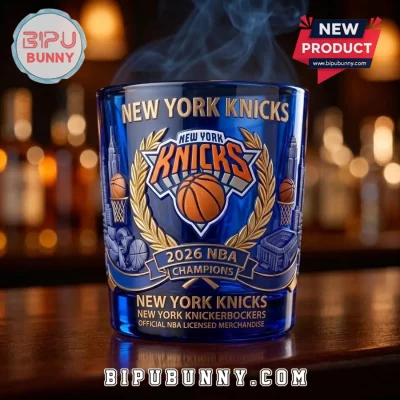 New York Knicks 2026 NBA Champions Whiskey Glass