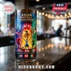 2026 Football Championship glass tumbler featuring a gold trophy, soccer players, and the US, Canadian, and Mexican flags.!