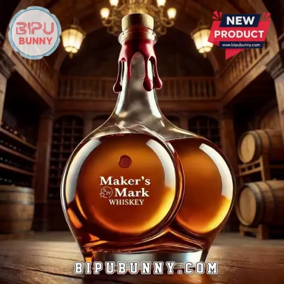 Novelty Butt Shaped Glass Liquor Bottle Whiskey Decanter