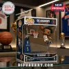 Funko Pop Basketball OG Anunoby New York Knicks figure dunking on a hoop inside a display box on a glass shelf.!