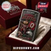 Ohio State Buckeyes Zippo lighter with 3D Brutus mascot, stadium imagery, and silver finish in a maroon velvet display box.!