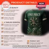 One Piece anime graphic crew neck t-shirt in dark green featuring a pirate ship, compass, and skull logo illustration.!