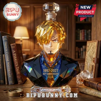One Piece Sanji Crystal Glass 1997-2027 30th Anniversary Whiskey Decanter