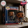 Ousmane Dembélé Paris Saint-Germain Funko Pop vinyl figure holding a Champions League trophy on a wooden shelf.!