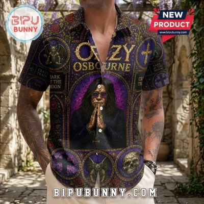 Ozzy Osbourne Crazy Train Bark at the Moon Hawaiian Shirt