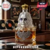 Ozzy Osbourne glass decanter bottle with crown stopper, bat plaque, and text reading Eternal Lord of Rock 1948-2025.!