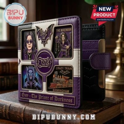 Ozzy Osbourne Prince Of Darkness Crazy Train Collectible Leather Bifold Wallet