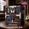 Ozzy Osbourne leather wallet featuring metal emblems of The Madman, a bat, a werewolf, and a Crazy Train steam locomotive.!