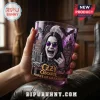 Purple glass tumbler featuring Ozzy Osbourne with bats, a castle, and lyrics text against a dark atmospheric background.!