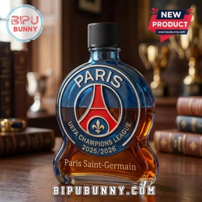Paris Saint-Germain 2025-2026 UEFA Champions League Glass Decanter