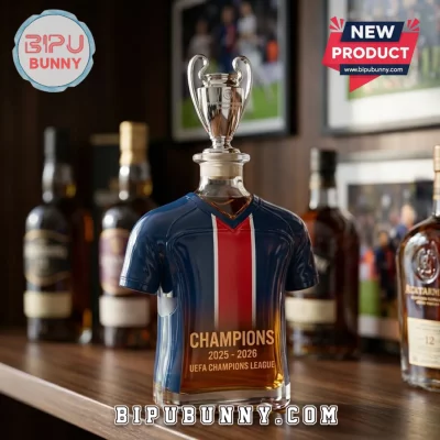 Paris Saint-Germain 2025-2026 UEFA Champions League Glass Whiskey Decanter