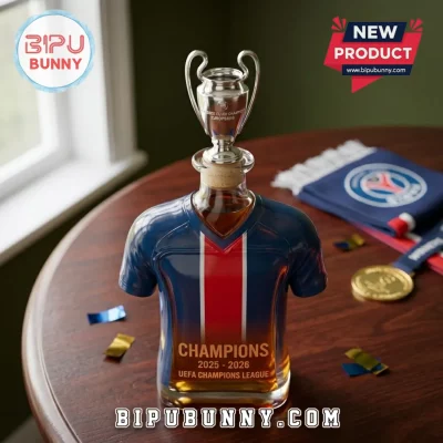 Paris Saint-Germain 2025-2026 UEFA Champions League Glass Whiskey Decanter