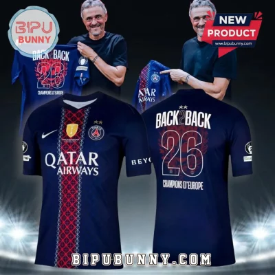 Paris Saint-Germain 2026 Back To Back Champions Navy Football Jersey