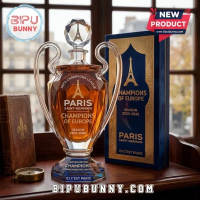 Paris Saint-Germain 2026 UEFA Champions League Glass Whiskey Decanter