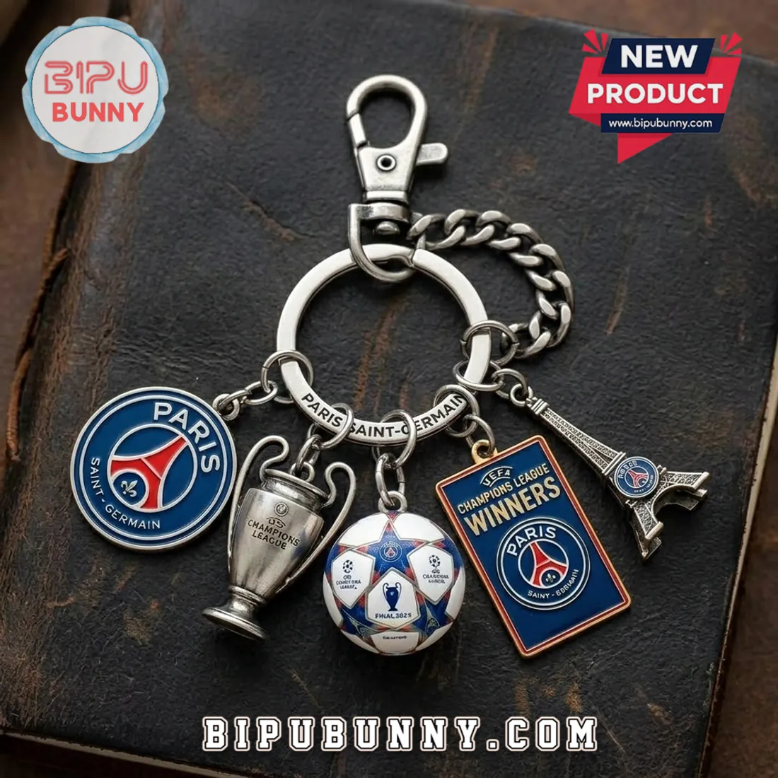 Paris Saint Germain Champions League Winners 2026 Metal Keychain Paris Saint Germain Champions League Winners 2026 Metal Keychain