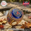 Paris Saint-Germain 2026 UEFA Champions League gold championship ring with blue crystal, red and blue side stones.!