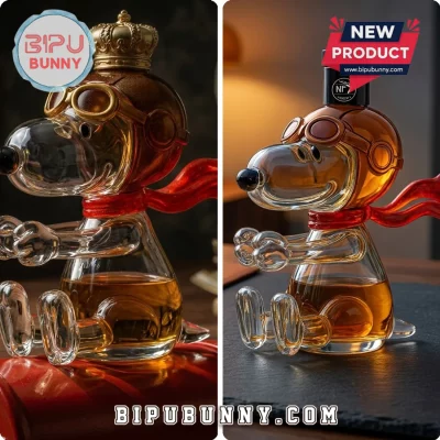 Peanuts Snoopy Flying Whiskey Decanter