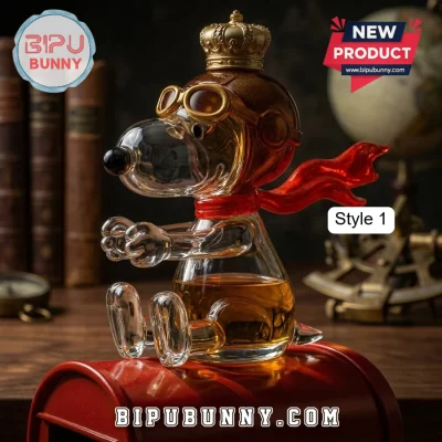 Peanuts Snoopy Flying Whiskey Decanter