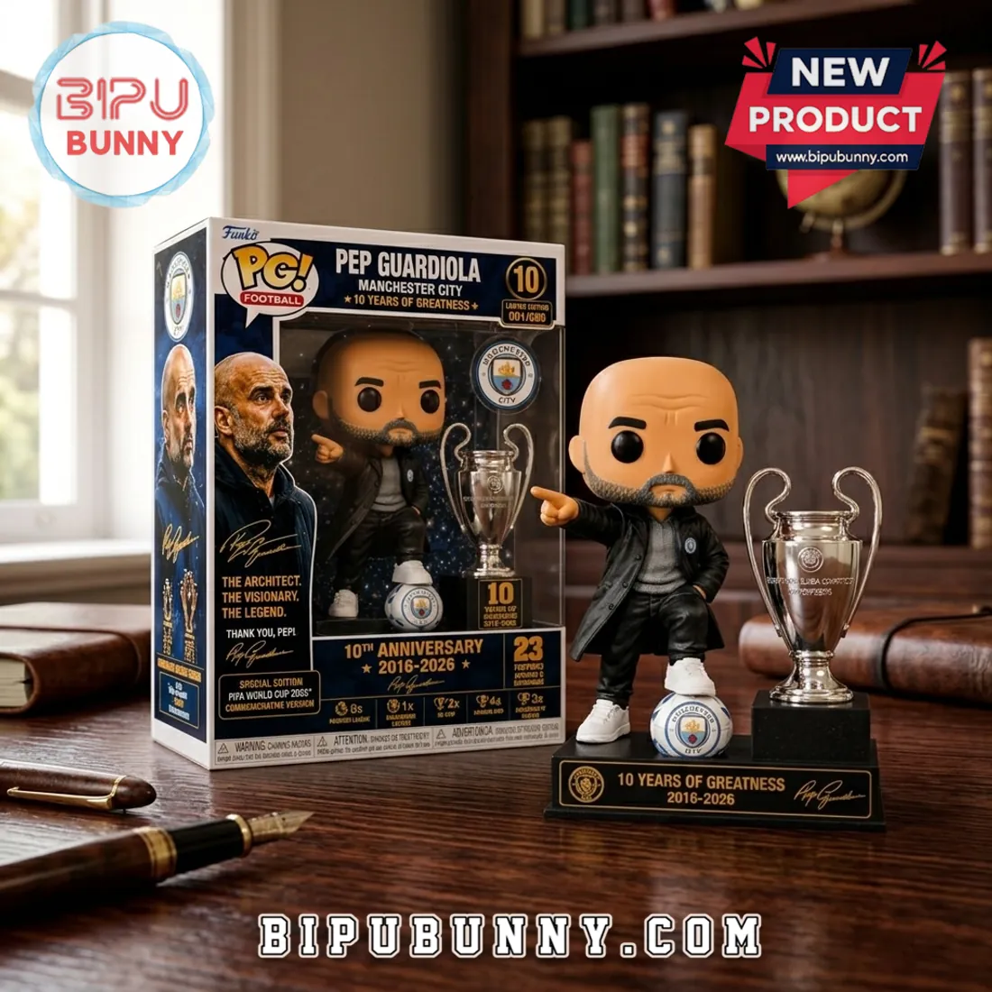 Pep Guardiola Manchester City 10 Years of Greatness Vinyl Figure Pep Guardiola Manchester City 10 Years of Greatness Vinyl Figure