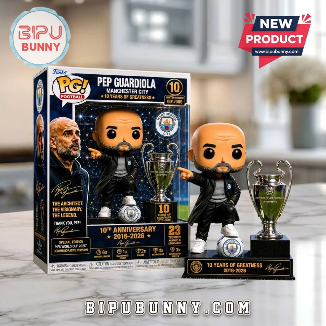 Pep Guardiola Manchester City 10 Years of Greatness Vinyl Figure Pep Guardiola Manchester City 10 Years of Greatness Vinyl Figure