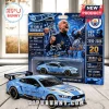 Hot Wheels Ford Mustang GT toy car in Manchester City blue livery with Pep Guardiola signature on display card packaging.!