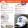 White baseball cap with blue Phi Beta Sigma embroidery, Greek letters, and metal side badge on a textured fabric background.!