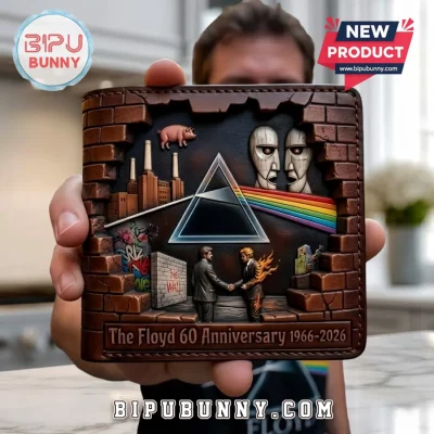 Pink Floyd 60th Anniversary 1966-2026 Embossed Collectible Leather Wallet