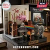Pink Floyd 60th anniversary brick set featuring The Wall, a floating pink pig, a glass prism, and two head sculptures.!