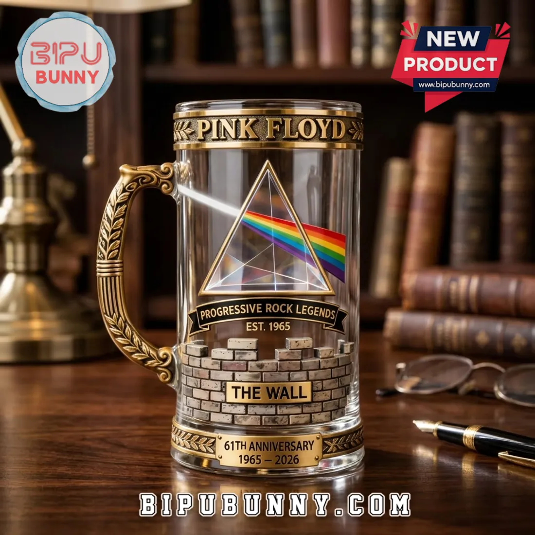 Pink Floyd 61st Anniversary Beer Stein Pink Floyd 61st Anniversary Beer Stein