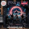 Pink Floyd themed 3D diorama display featuring a band on stage with a prism and lightning background in a studio setting.!
