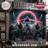 Pink Floyd framed 3D shadowbox featuring a dark industrial metal frame, band members performing, and prism graphic.!
