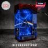 Pink Floyd The Dark Side of the Moon resin light box with prism, electric guitar, and band silhouettes in blue lighting.!