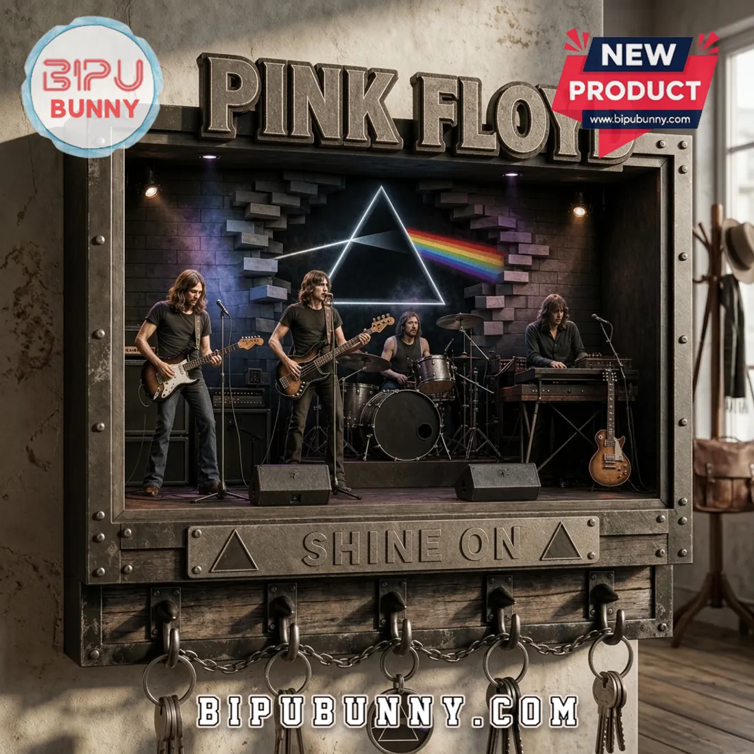 Pink Floyd Shine On Wall Key Rack Pink Floyd Shine On Wall Key Rack