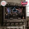 Pink Floyd wall-mounted key holder featuring a 3D stage scene with neon prism light and metal key hooks at the bottom.!