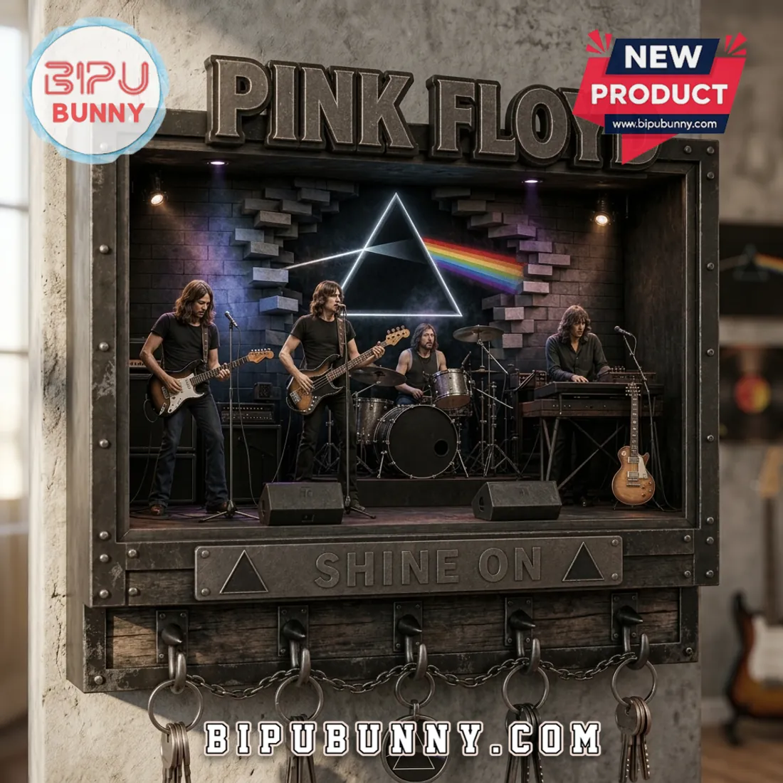 Pink Floyd Shine On Wall Key Rack Pink Floyd Shine On Wall Key Rack