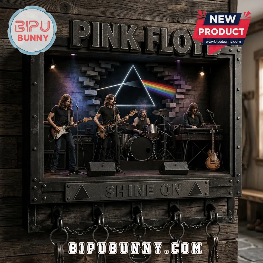 Pink Floyd Shine On Wall Key Rack Pink Floyd Shine On Wall Key Rack