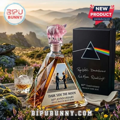 Pink Floyd x Dark Side of the Moon 60th Anniversary Glass Rum Decanter