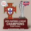 UEFA Nations League trophy and Portugal FPF crest on a red base with text reading UEFA NATIONS LEAGUE CHAMPIONS PORTUGAL.!