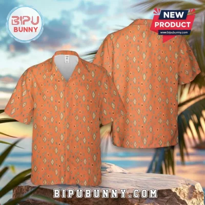 Post Malone Big Stadium Tour Orange Diamond Hawaiian Shirt
