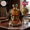 Predator 40th anniversary glass whiskey decanter shaped like a Predator mask with red glowing eyes and etched base details.!