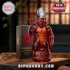 Red glass devil figure whiskey bottle holding a trident and a crystal soccer ball with 148 Anniversary Edition text.!