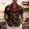 Red Hot Chili Peppers stained glass art print button-up shirt featuring band members and the asterisk logo.!